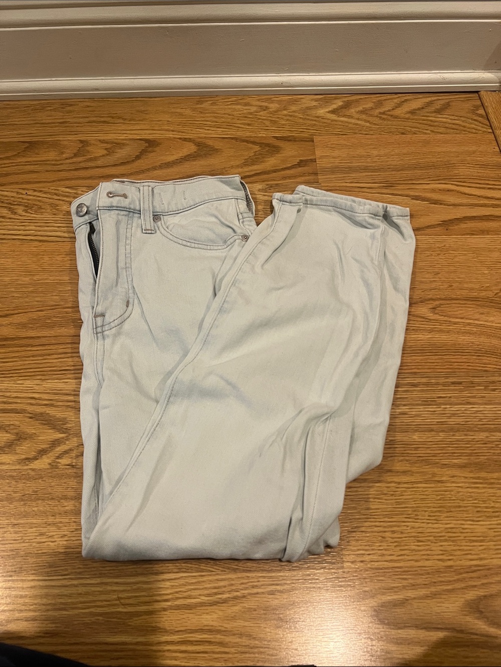 Madewell Women's Ankle Jeans in Pale Blue